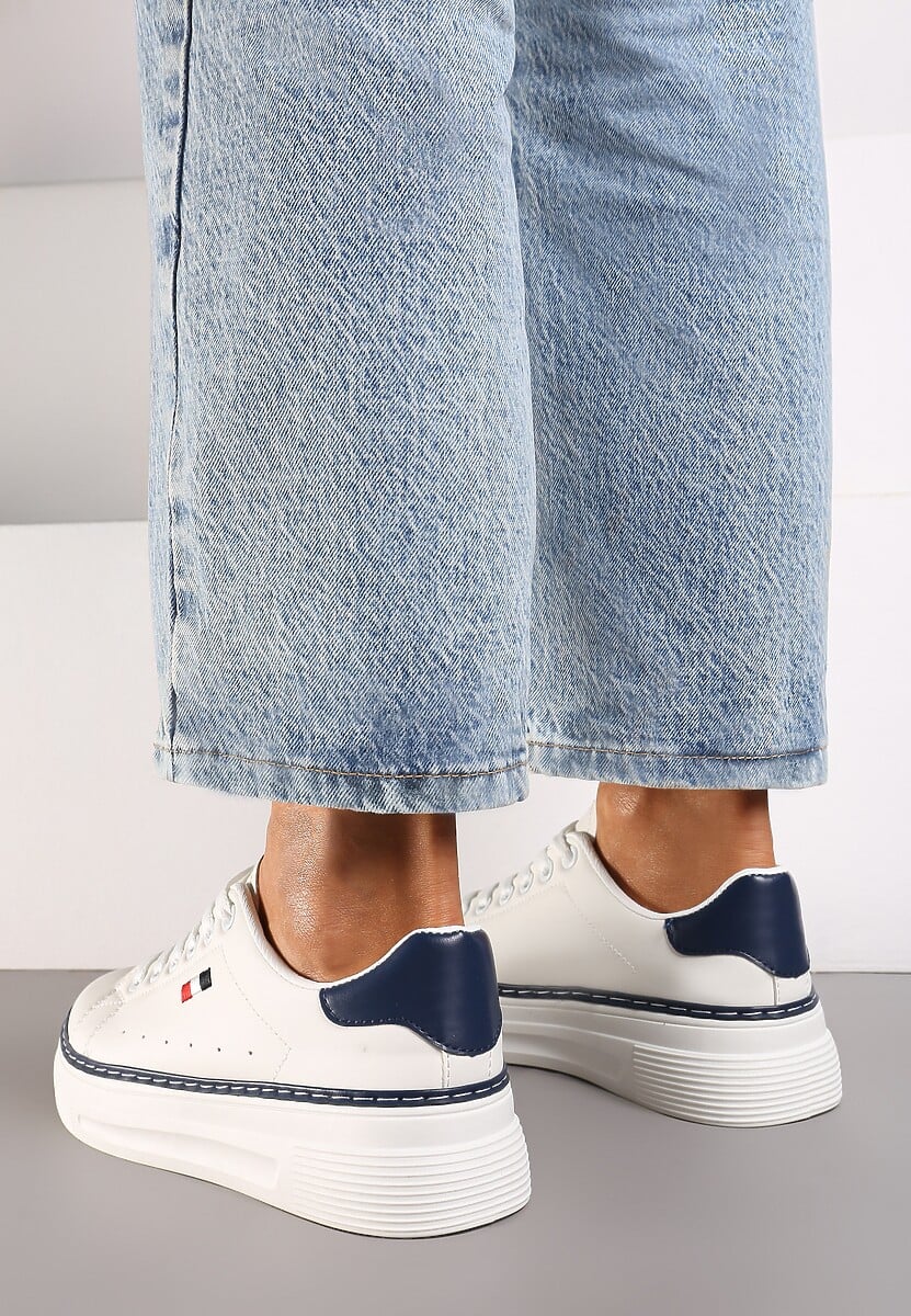 Sneakers Vaiden Alb cu bleumarin 3