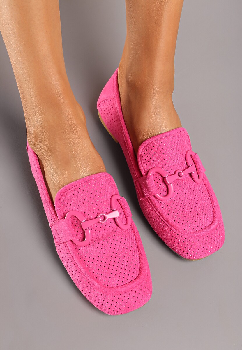 Mocasini Fucsia Chrisstelle cu Cataramă 3
