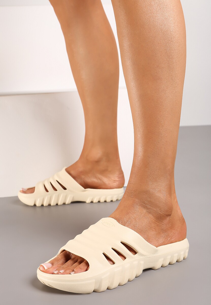 Sandale bej crem platforma spuma model Uretta 1
