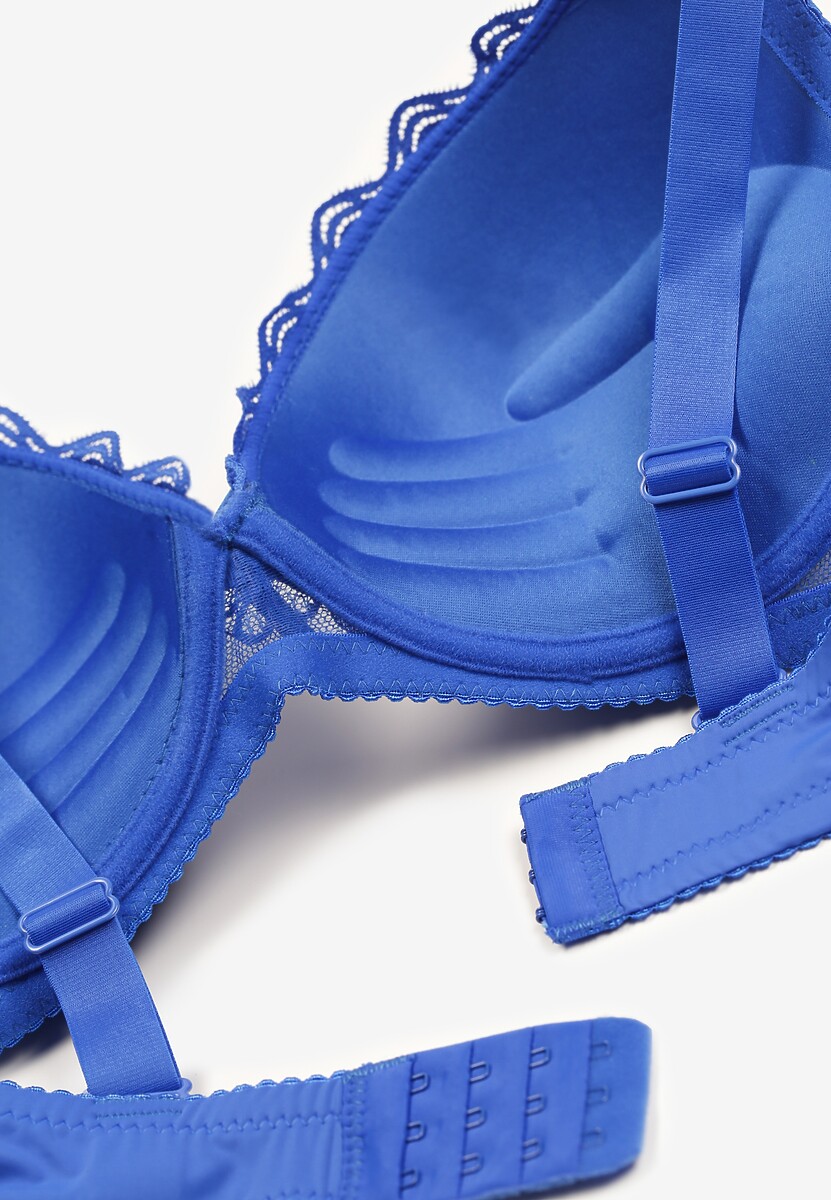 Sutien Push-Up Chrisalia Bleumarin Cu Dantelă 3