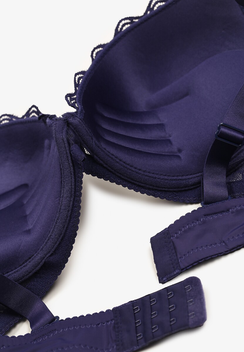 Sutien Push-Up Chrisalia cu Dantelă Bleumarin 3