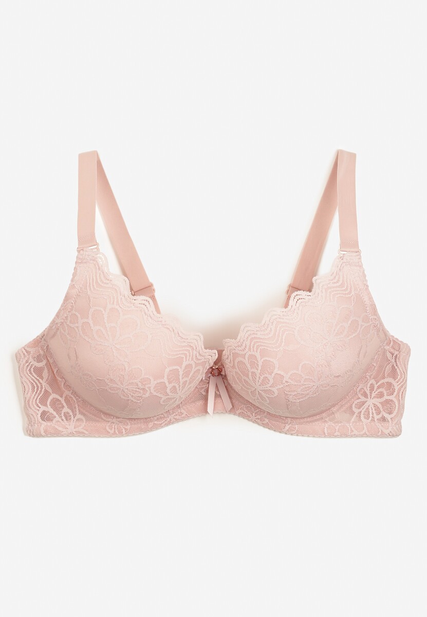 Sutien Push-Up Roz Chrisalia cu Dantelă 2