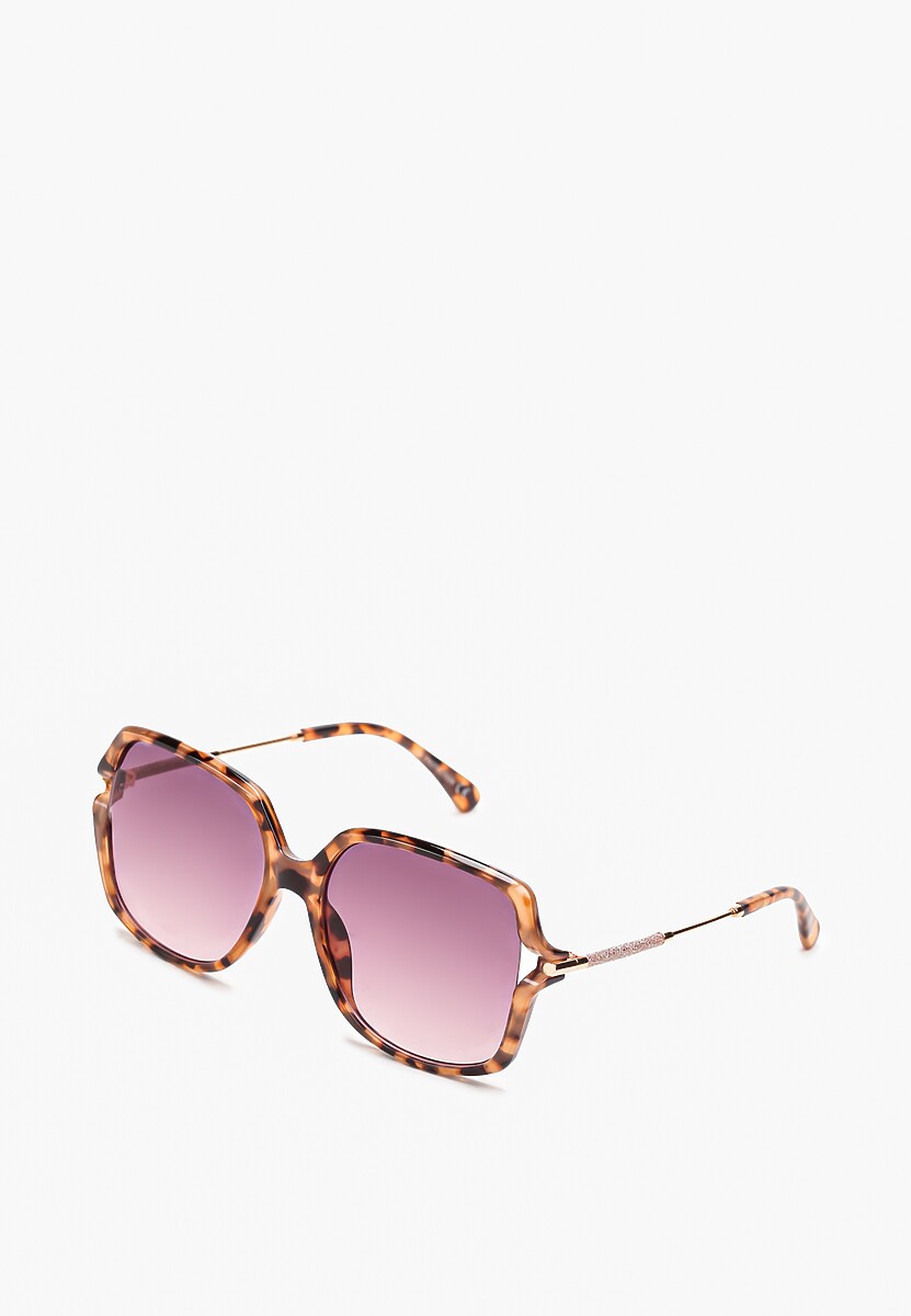 Ochelari de soare casual bej-roz cu brațe decorative Tesca 1