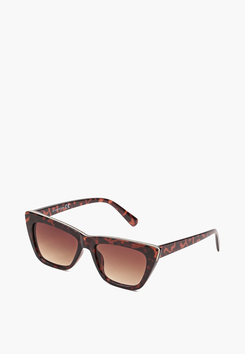 Ochelari de soare maro Cat Eye cu filtru UV Diralea 1