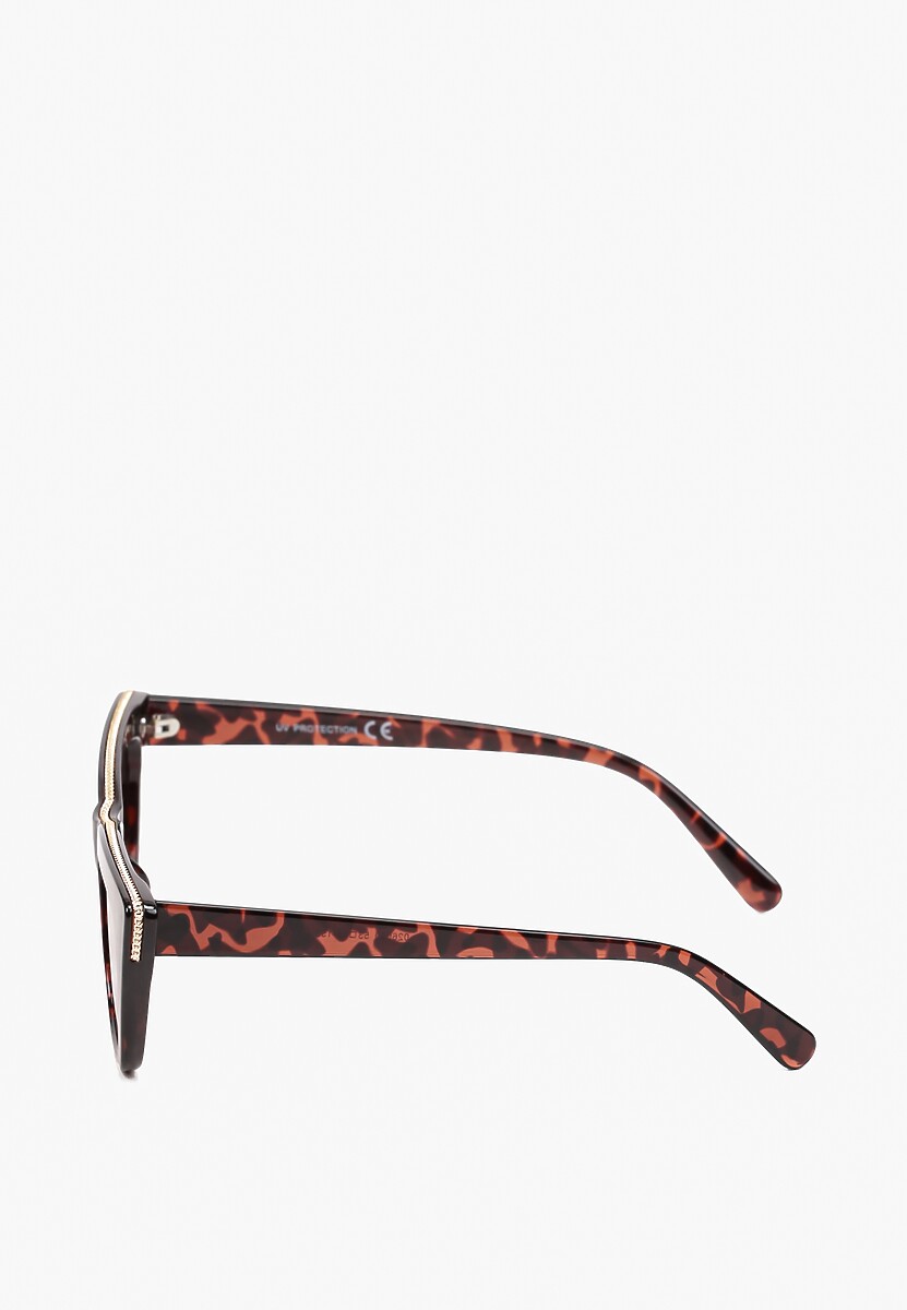 Ochelari de soare maro Cat Eye cu filtru UV Diralea 2