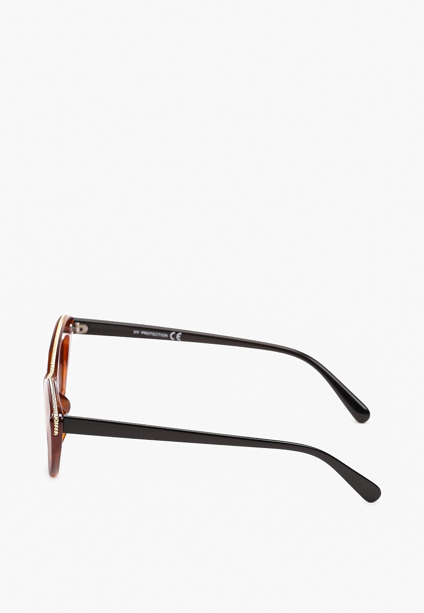 Brązowe Okulary Przeciwsłoneczne Typu Cat Eye z Filtrem UV Ushalea 2