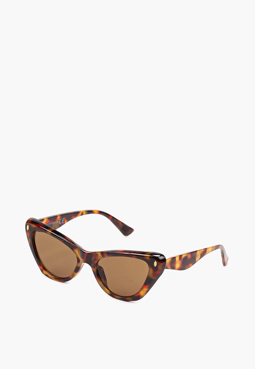 Ochelari de soare verzi Cat Eye cu filtru UV Hernllea 1