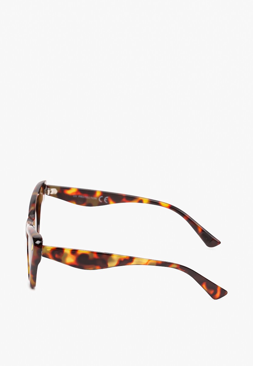 Ochelari de soare verzi Cat Eye cu filtru UV Hernllea 2