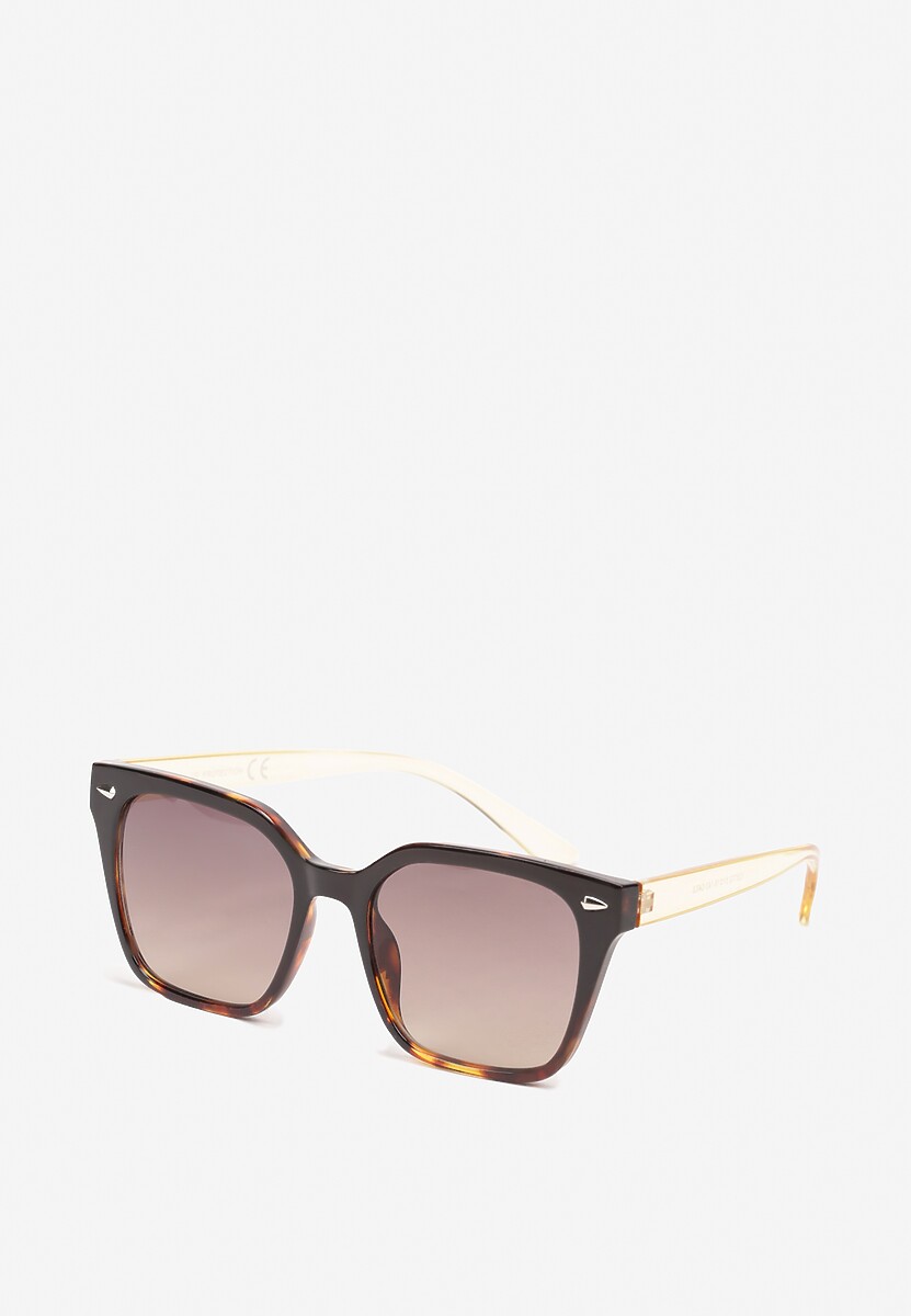 Brązowo-Żółte Okulary Przeciwsłoneczne Cat Eye z Filtrem UV Sandalea 1