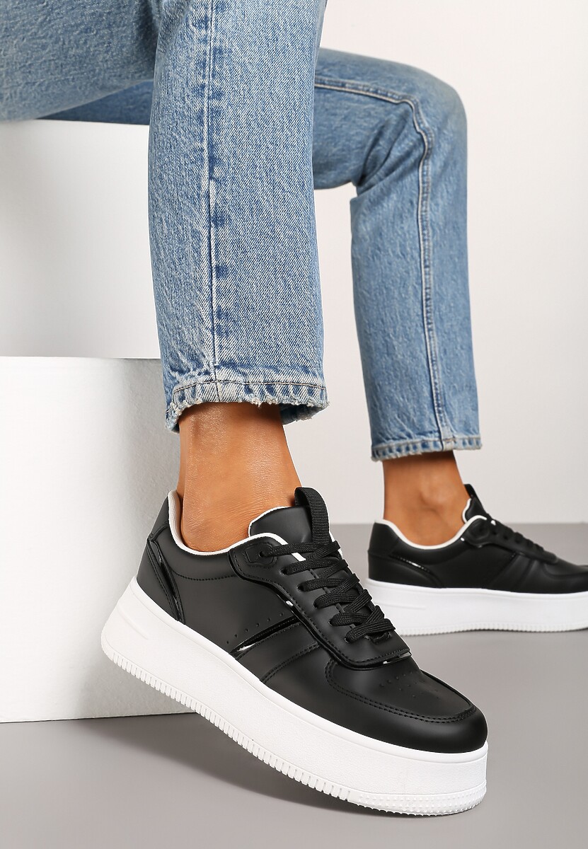 Sneakers Lealirra Negru cu alb 2
