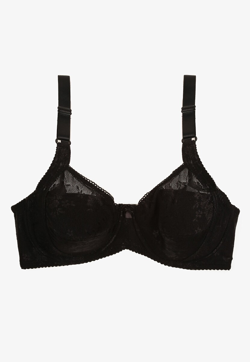 Sutien Negru Cu Cupa Plină și Dantelă Vikonie 2