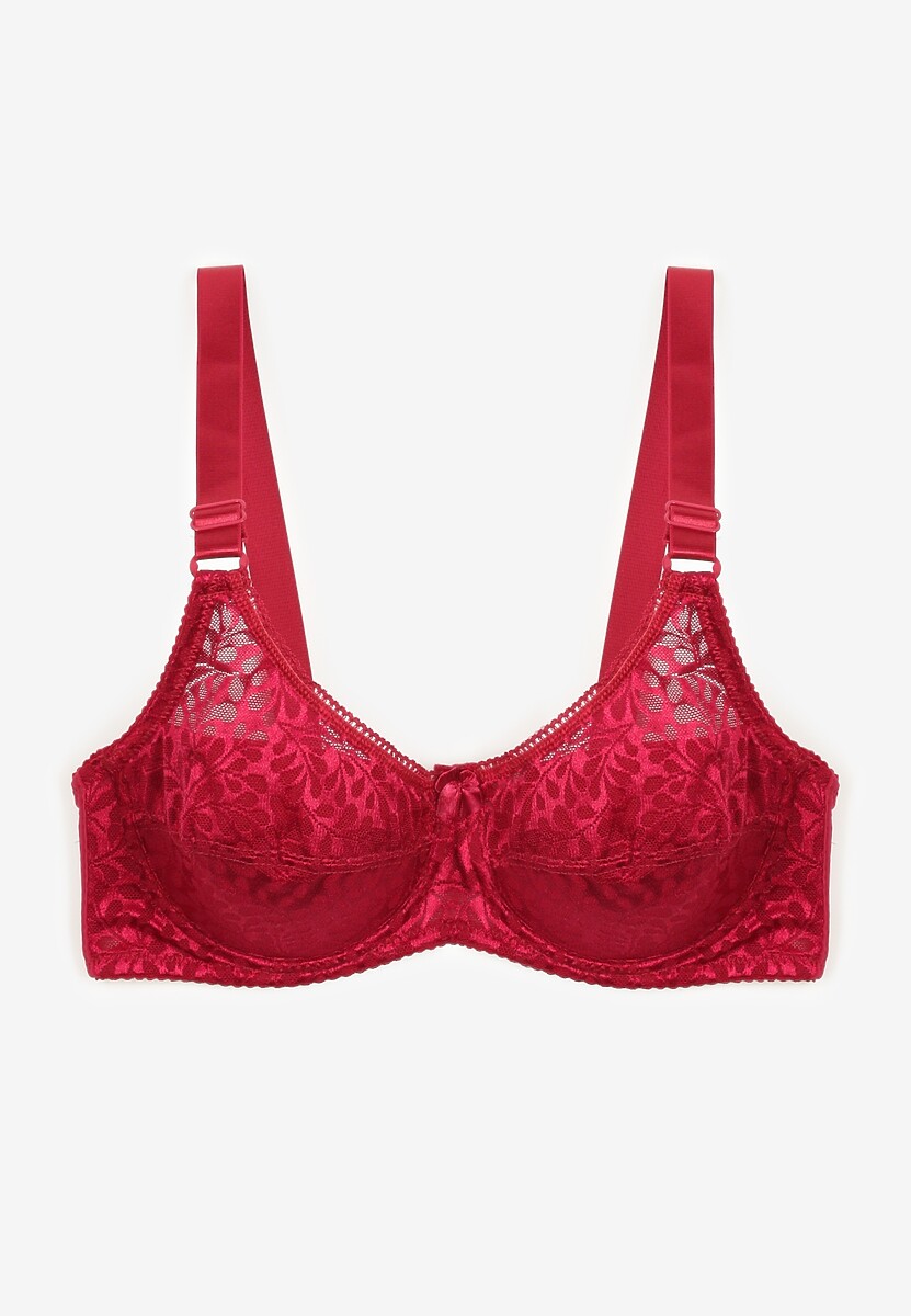 Sutien tip Full Cup cu dantelă Vikiisire visiniu 2