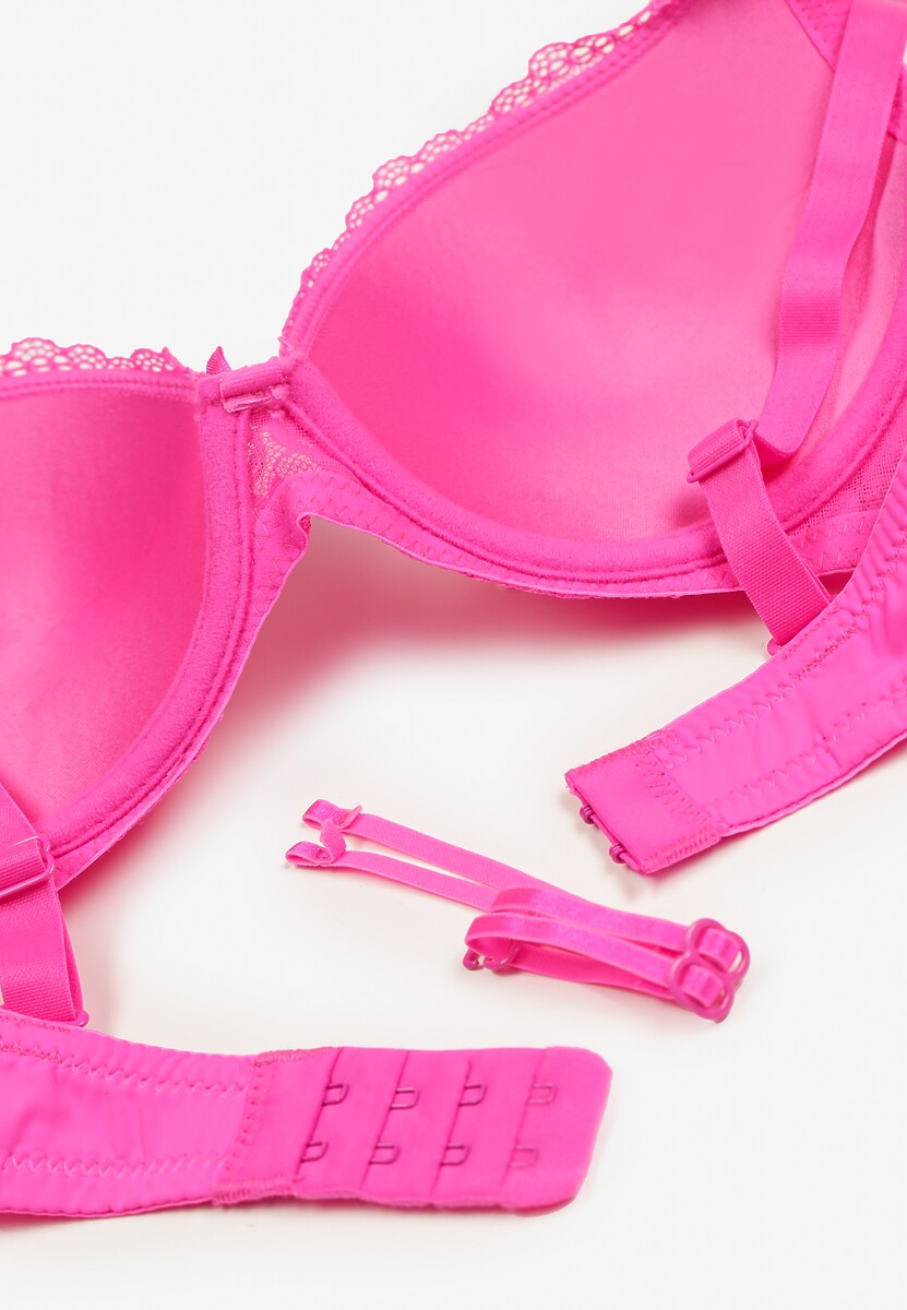 Sutien fucsia Cupa întreagă cu Dantelă Tinallore 3