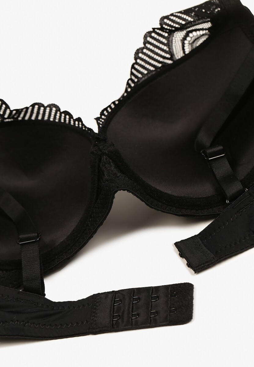 Sutien Push-Up Telovia Negru Cu Dantelă 3