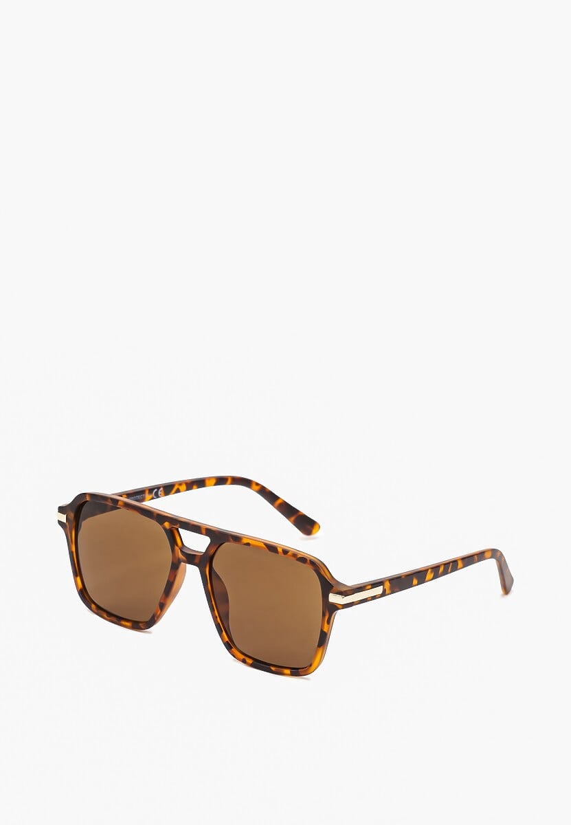 Ochelari de soare aviator maro cu filtru UV Aretaie 1