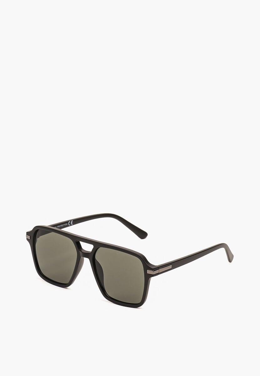 Ochelari de soare negri-verzi tip aviator cu filtru UV Aretaie 1