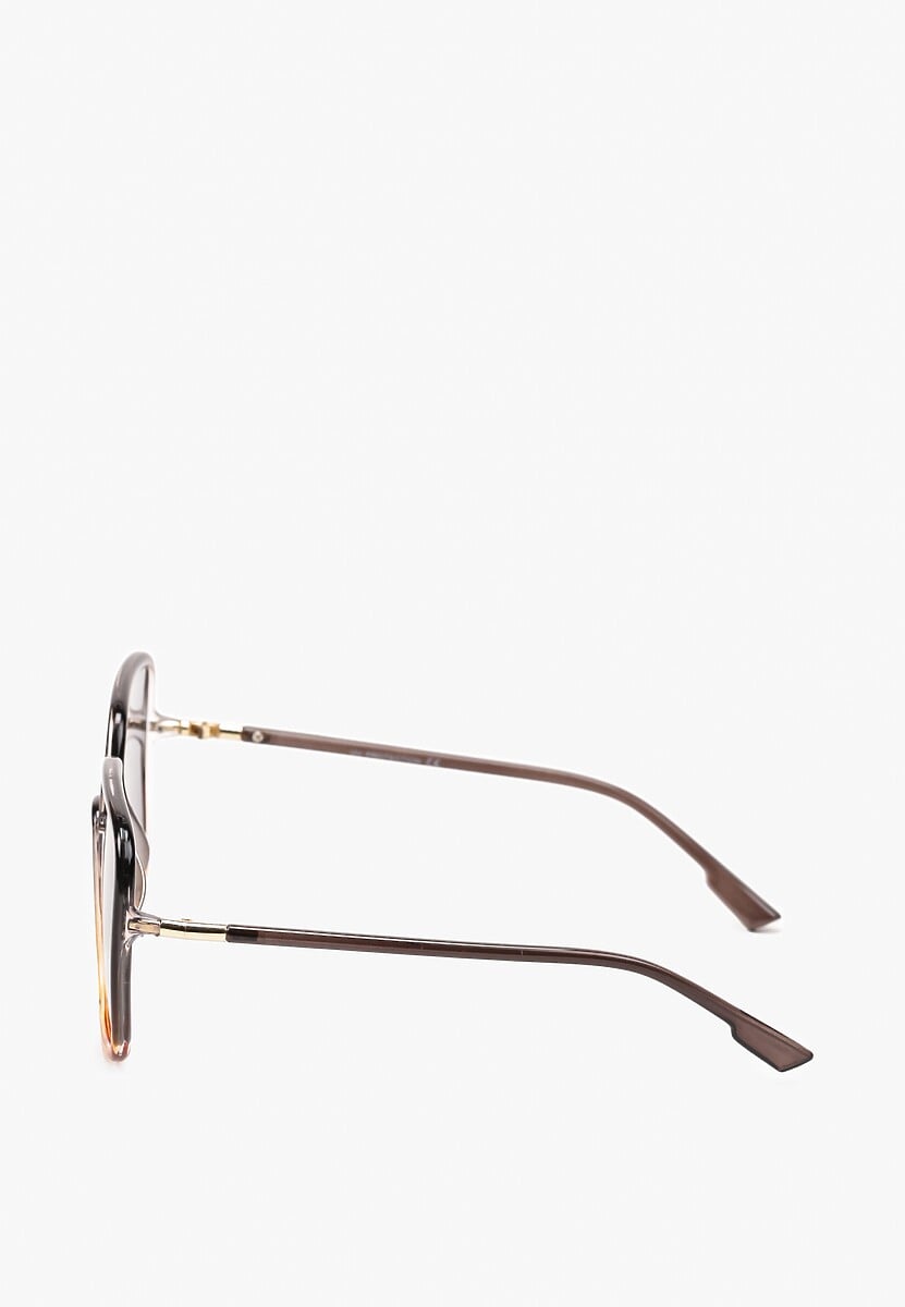 Ochelari de soare pătrați negru-maro cu filtru UV Akatias 2