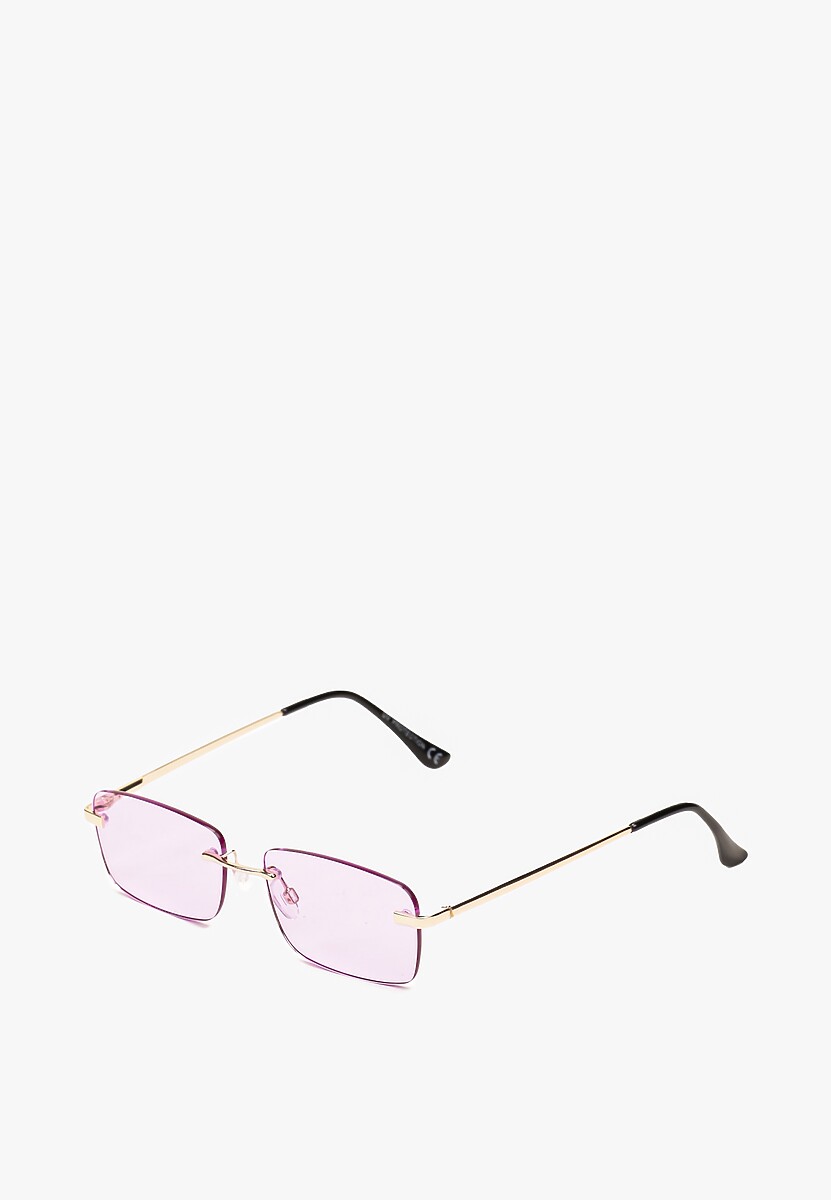Ochelari de soare mov dreptunghiulari cu filtru UV Ellelirese 1