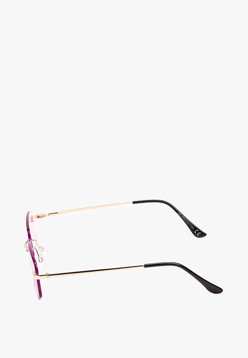 Ochelari de soare mov dreptunghiulari cu filtru UV Ellelirese 2