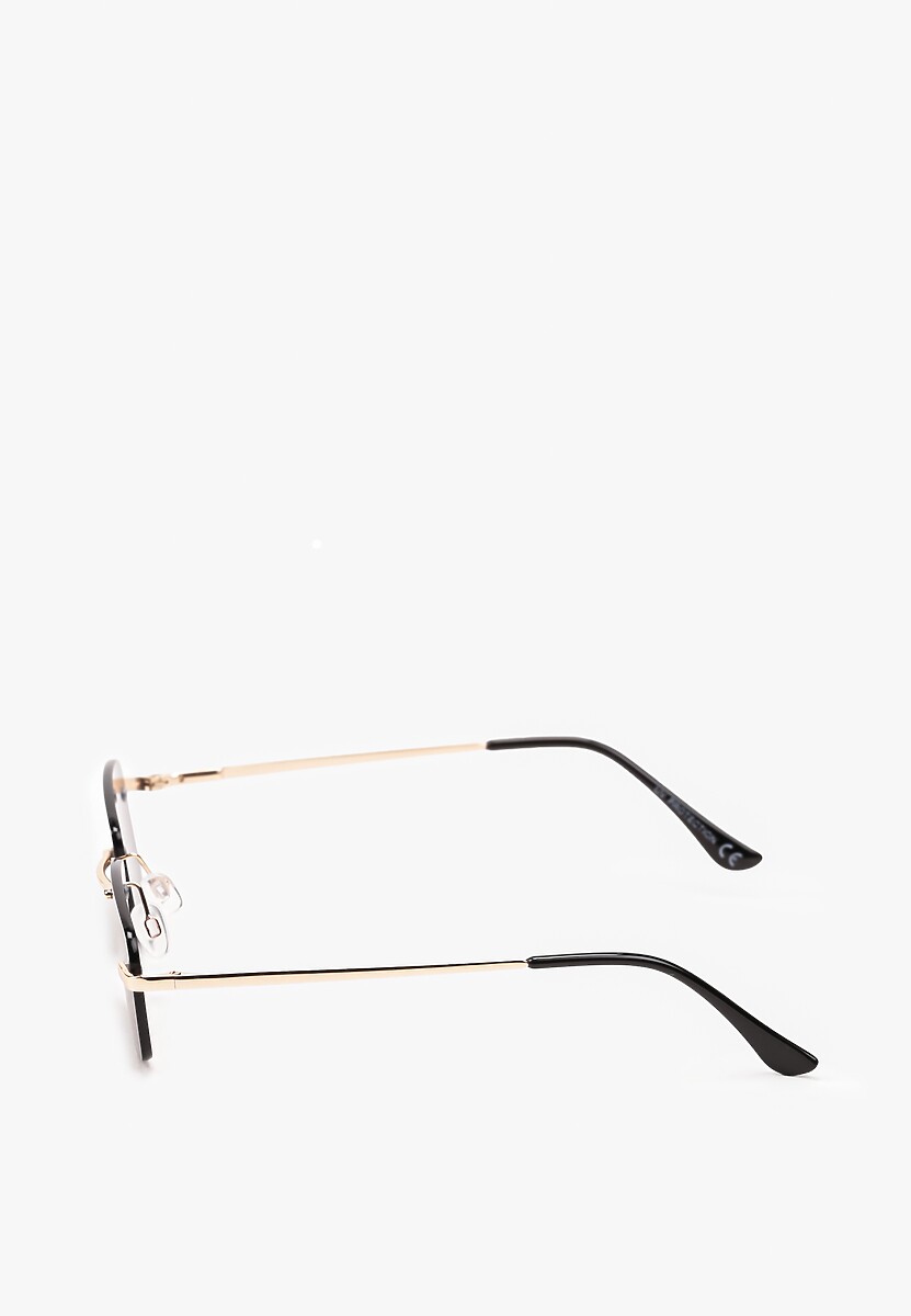 Ochelari de soare negri rectangulare cu filtru UV Ellelirese 2