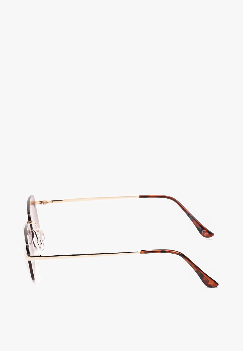 Ochelari de soare maro rectangulare cu filtru UV Ellelirese 2