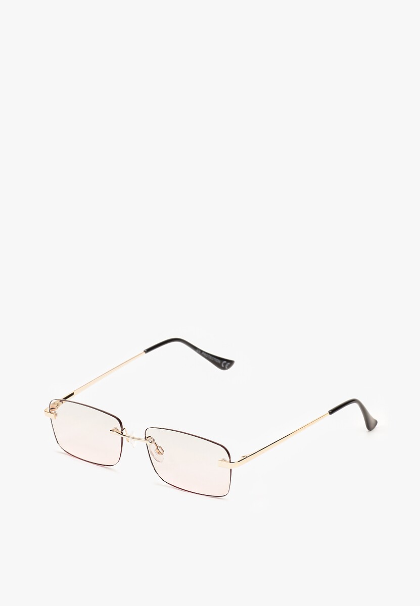 Ochelari de Soare Dreptunghiulari Verde-Roz cu Filtru UV Ellelirese 1