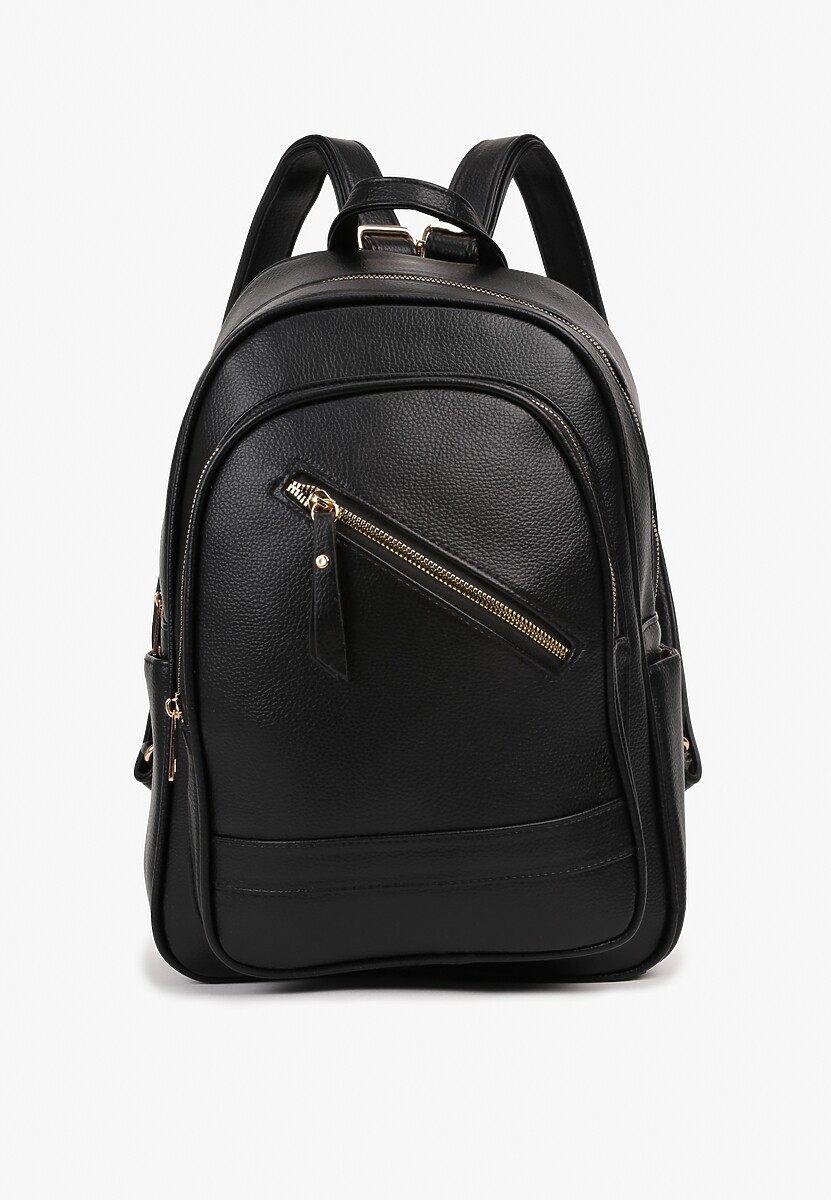 Rucsac Negru cu Barete Ajustabile cu Fermoar Decorativ Penatia 1