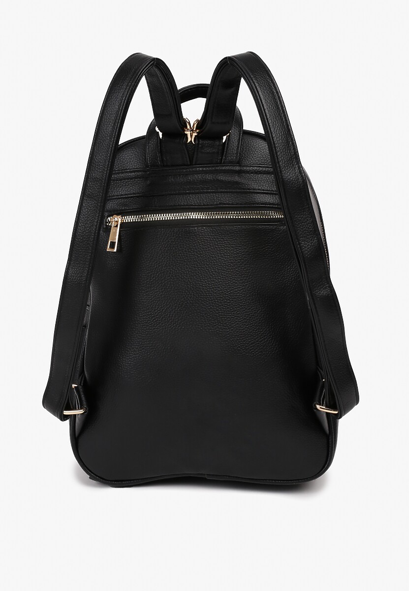 Rucsac Negru cu Barete Ajustabile cu Fermoar Decorativ Penatia 2