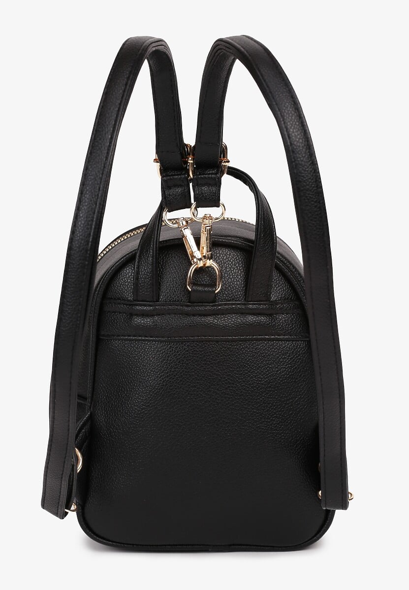 Rucsac Negru cu Barete Reglabile Detașabile și Buzunar Decorativ cu Magnet Nelvera 2