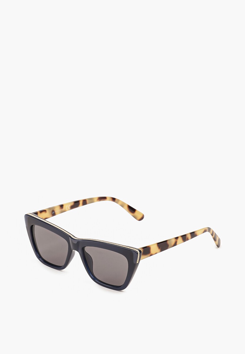 Granatowe Okulary Przeciwsłoneczne Cat Eye z Filtrem UV Diralea