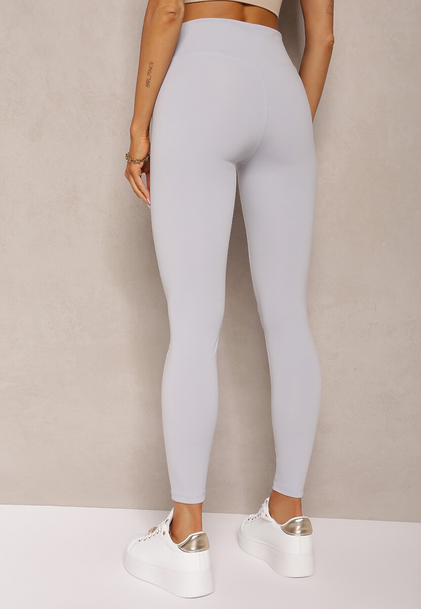 Jasnoniebieskie Sportowe Legginsy High Waist Quarefia 3
