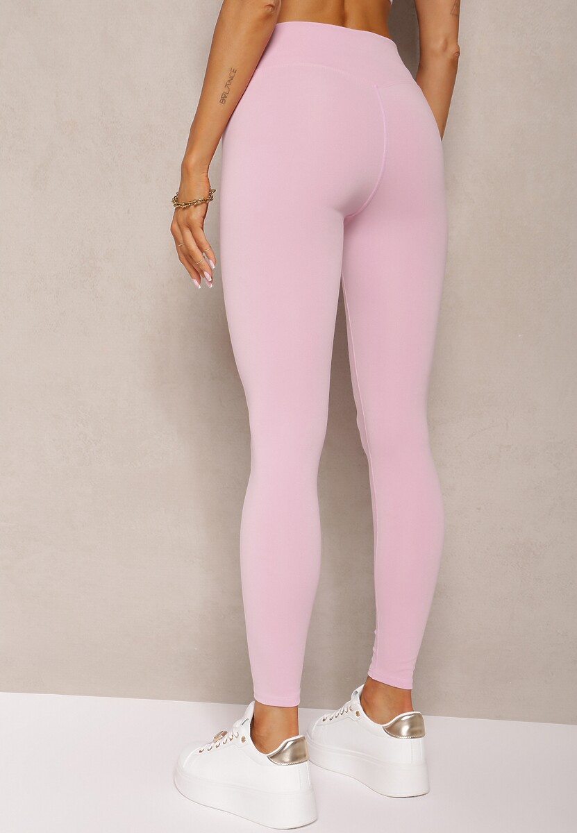 Jasnofioletowe Sportowe Legginsy High Waist Quarefia 3