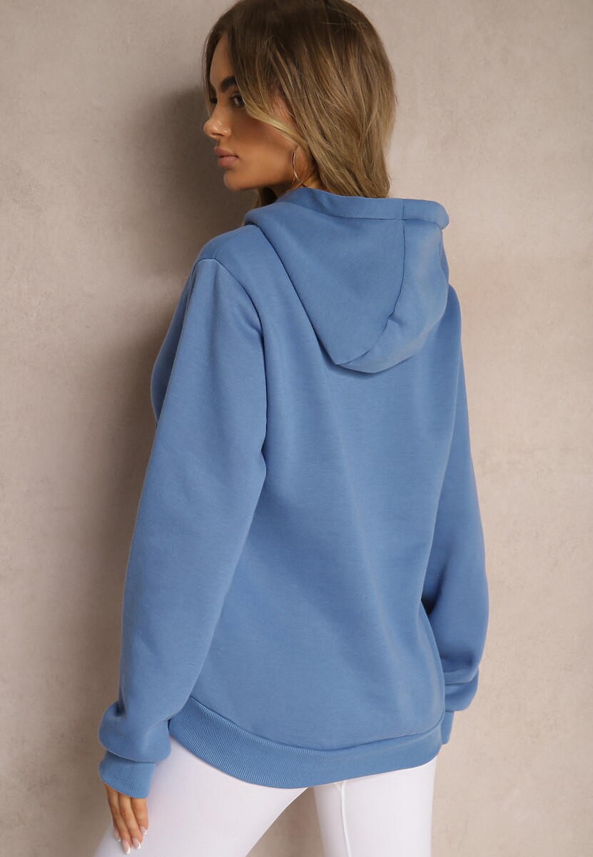 Niebieska Bluza Basic z Kapturem Corbetes 3