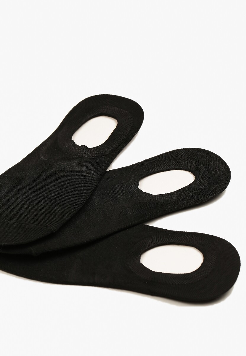 Czarne Wiskozowe Skarpety Stopki 3 Pack Xriefra 3