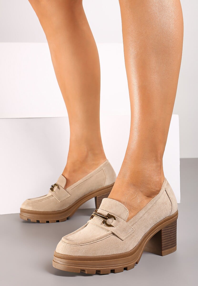 Pantofi Derby bej 2