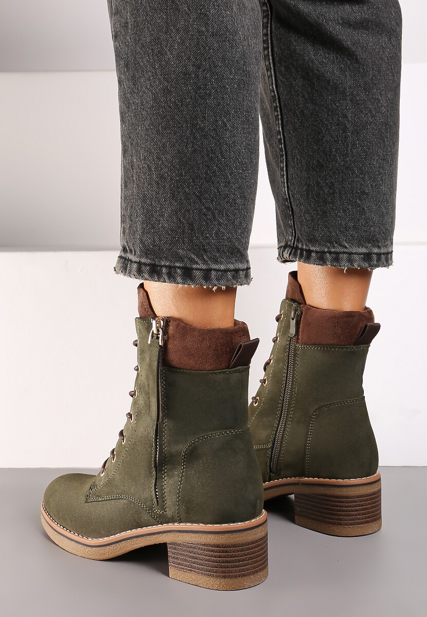 Botine Verde închis 3