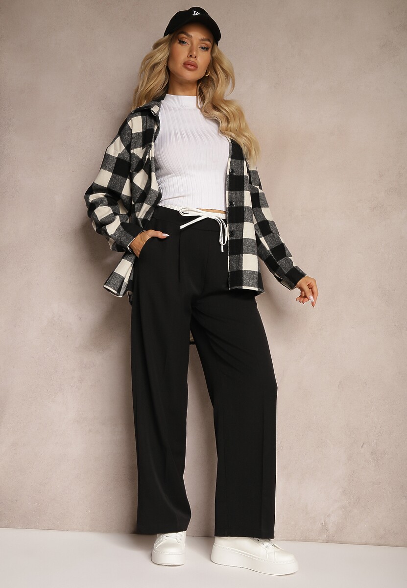 Pantaloni Negru cu print piele de șarpe 2