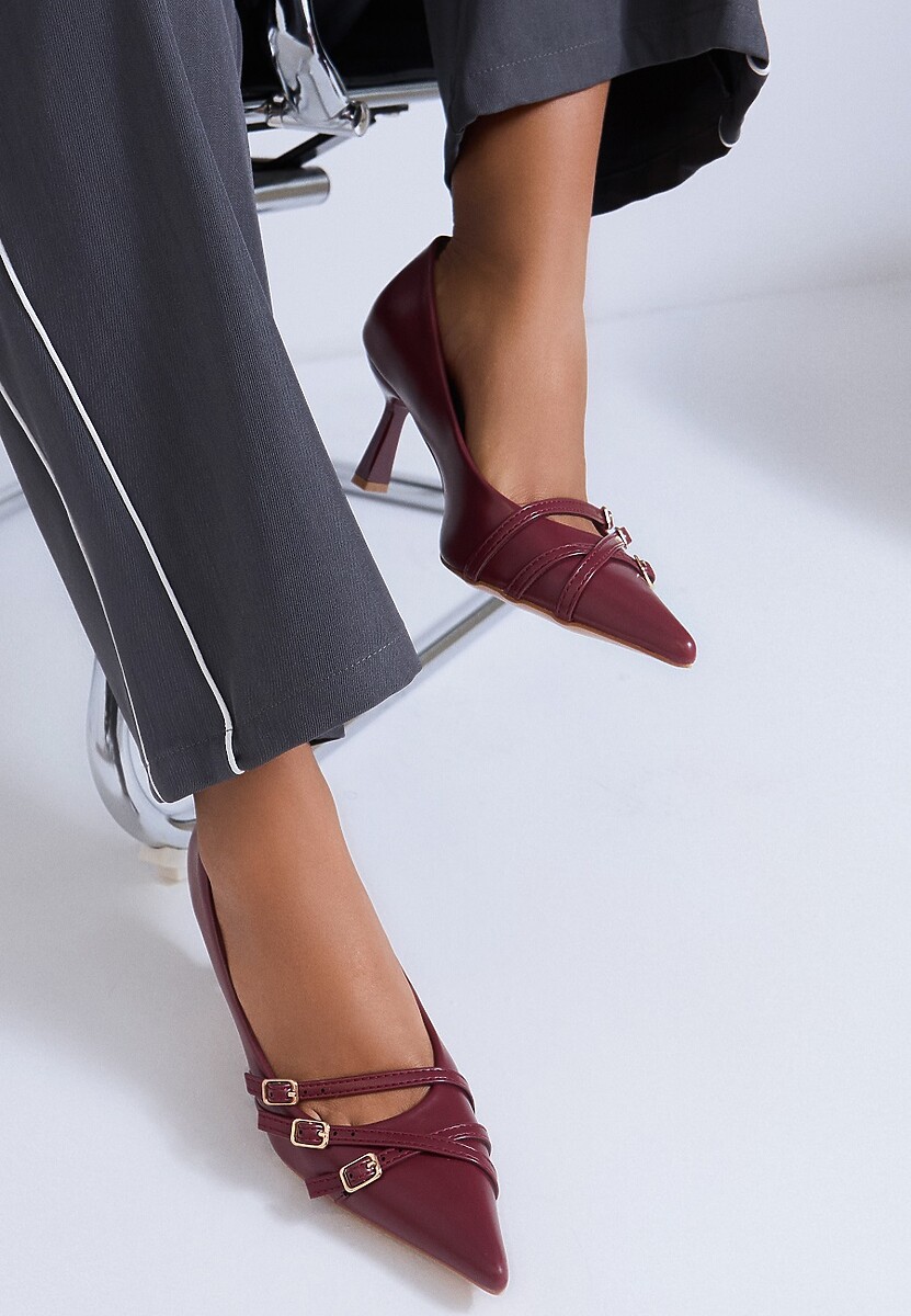 Pantofi cu toc Bordo 1