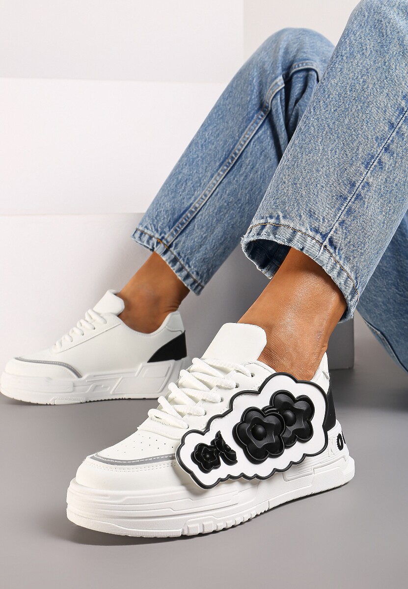Sneakers Alb cu negru 3
