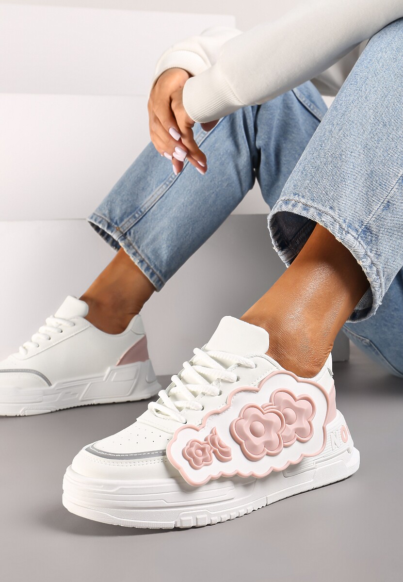 Sneakers Alb cu roz 1