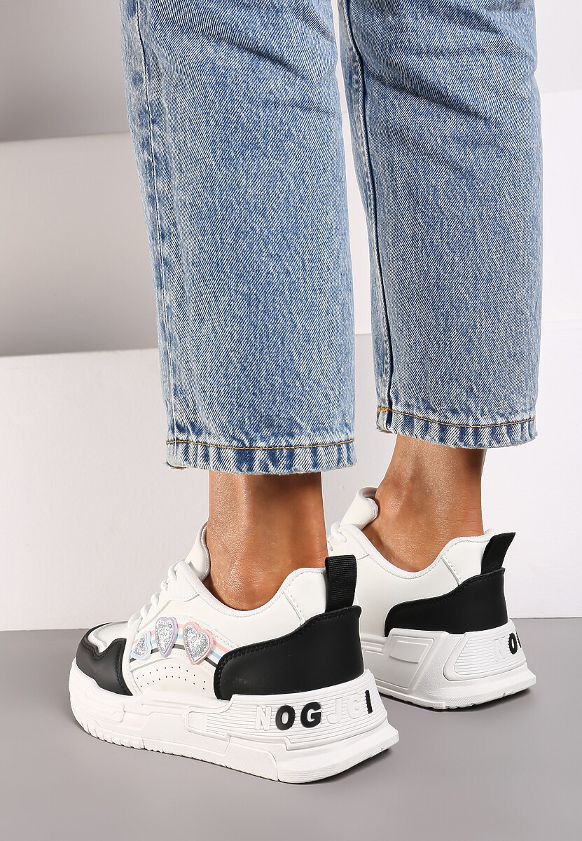 Sneakers Alb cu negru 3