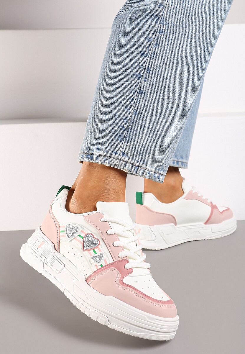 Sneakers Alb cu roz 1