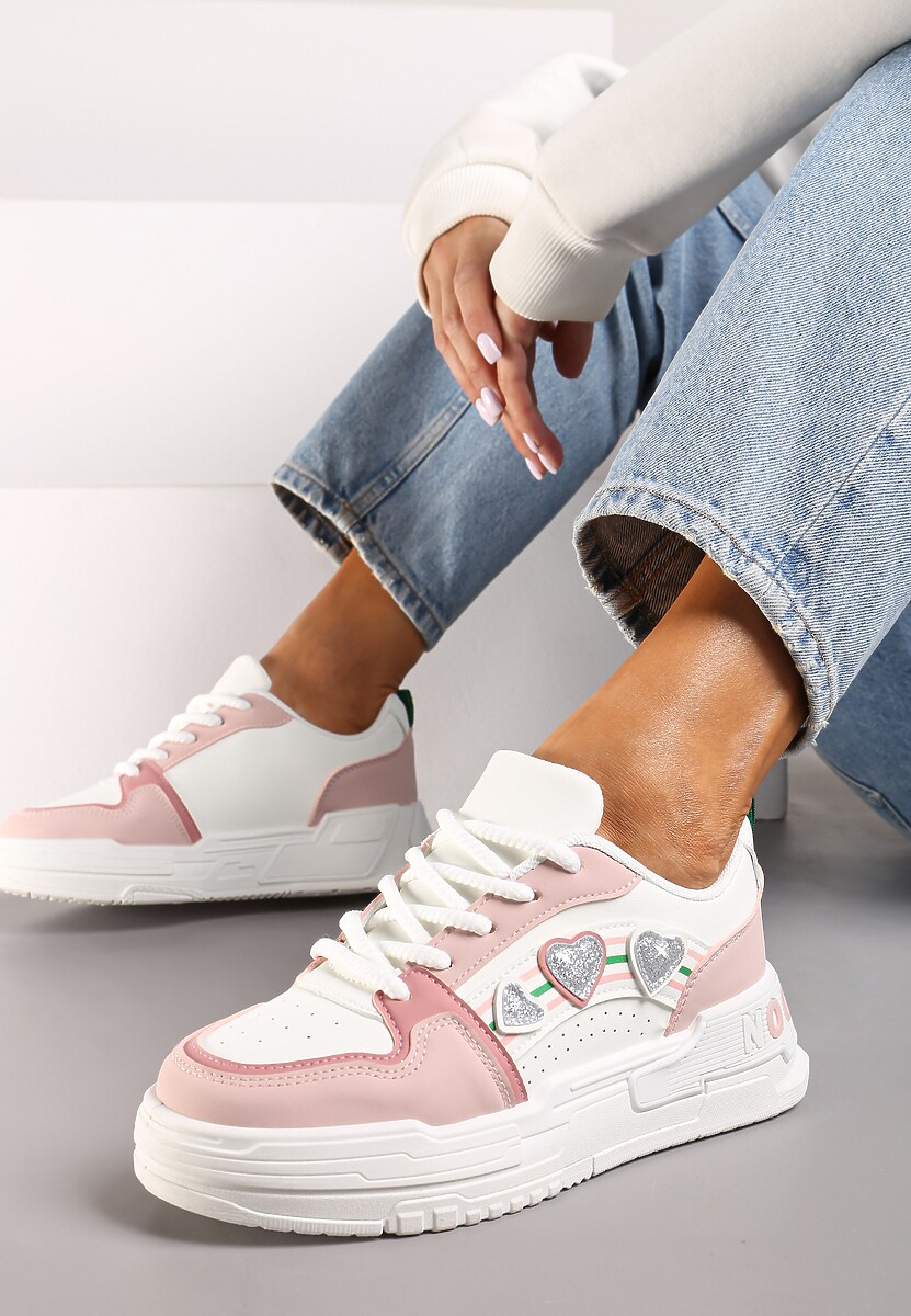 Sneakers Alb cu roz 2