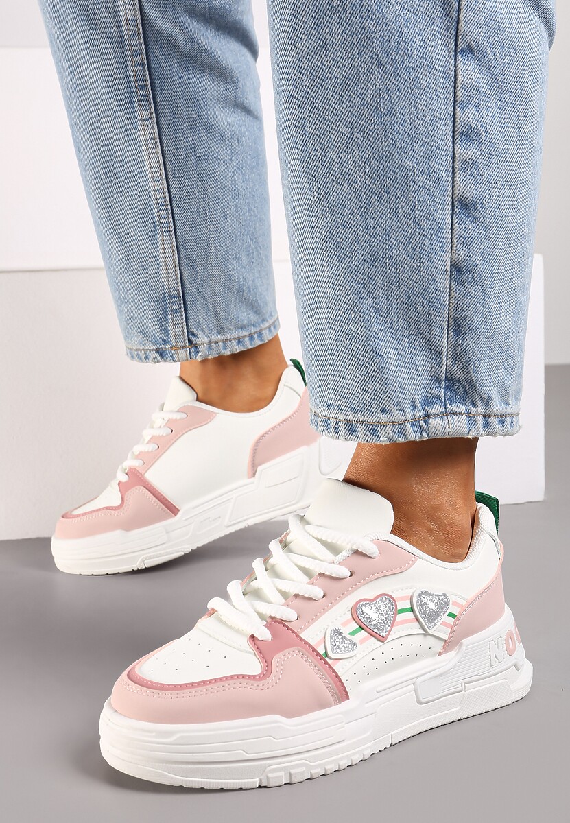 Sneakers Alb cu roz 3