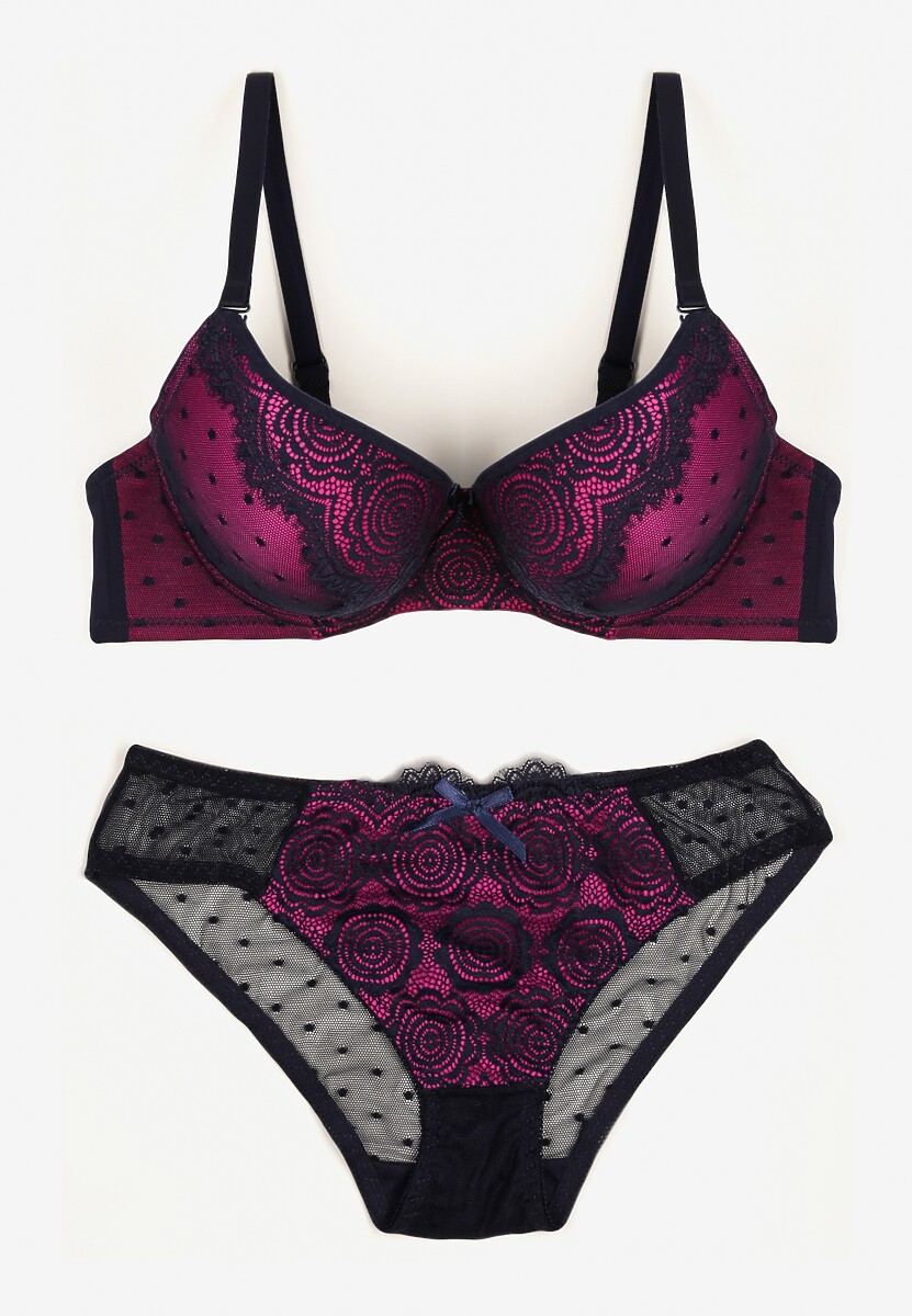 Compleu Bleumarin cu fucsia 1