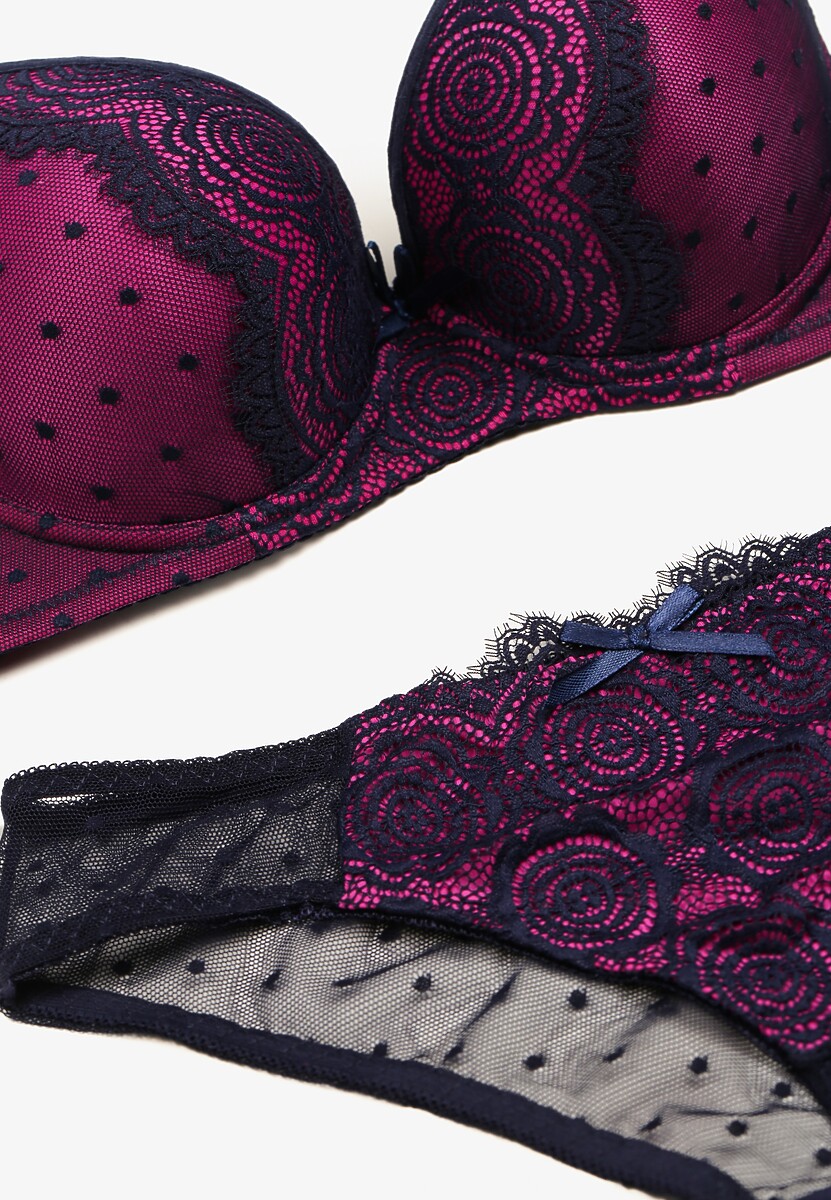Compleu Bleumarin cu fucsia 2
