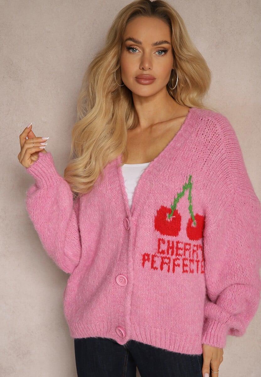 Cardigan Fucsia 1
