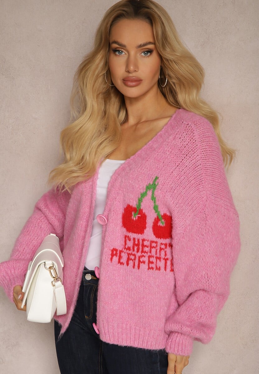 Cardigan Fucsia 2