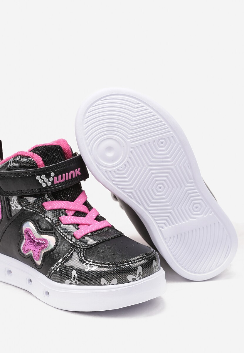 Czarne Buty Sportowe Świecące z Cholewką za Kostkę Bensara 3