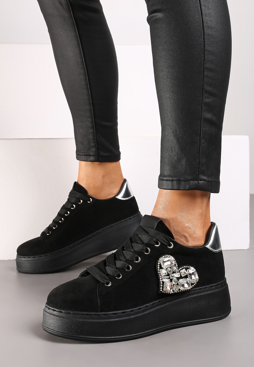 Sneakers Remila Negru cu argintiu 1